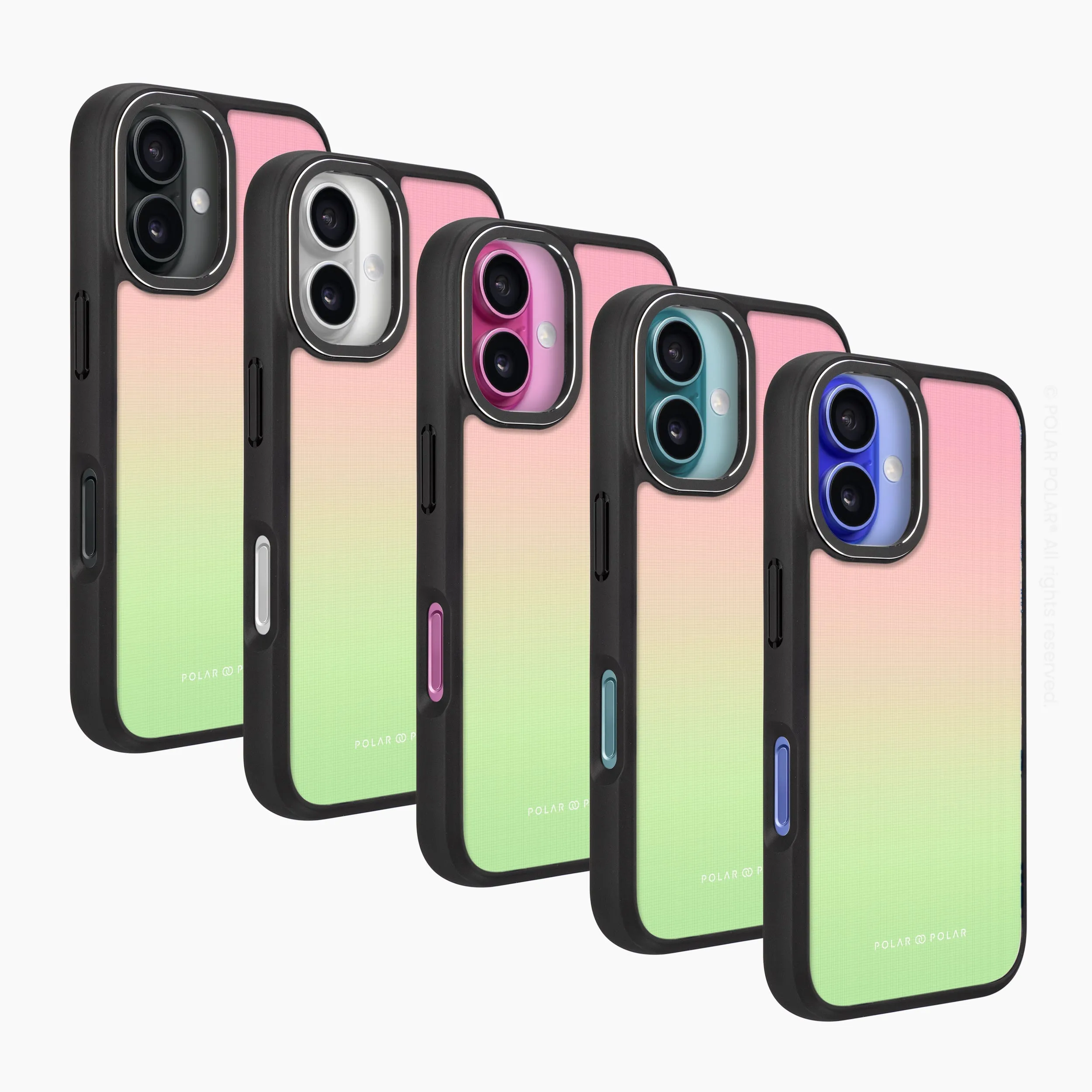 Watermelon Pastel - iPhone 16 Plus Frosted Black Bumper MagSafe Case