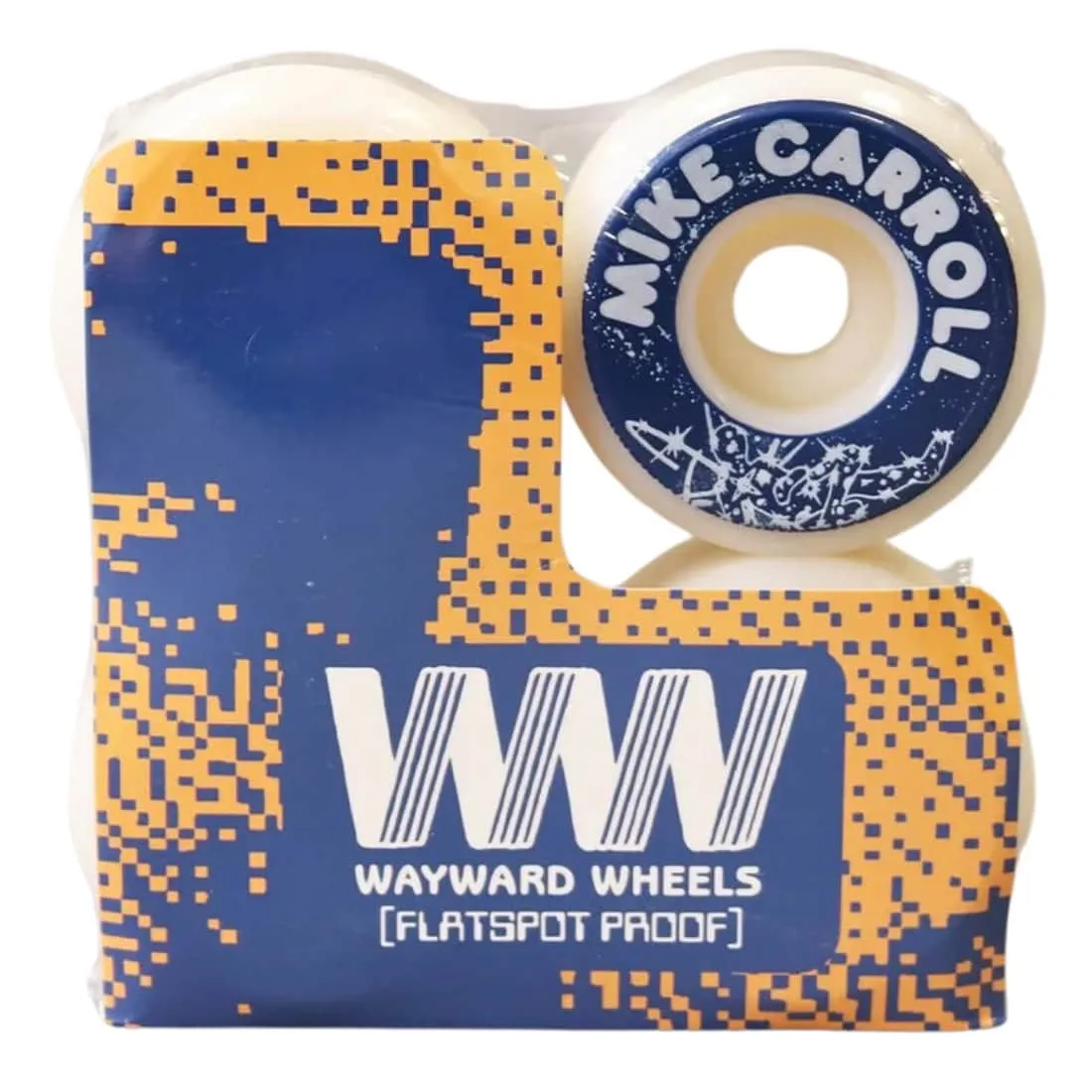 Wayward Wheels 53mm Mike Carroll Funnel Pro Wheels - White Blue