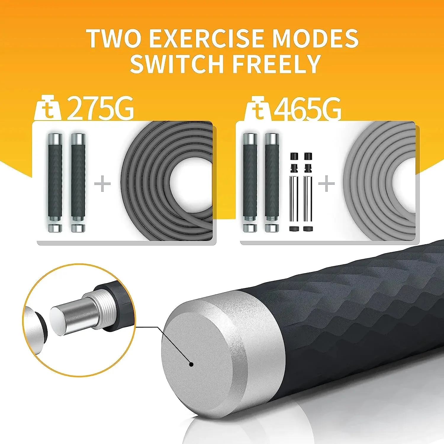 Weighted Jump Rope 1LB 7mm Thickness