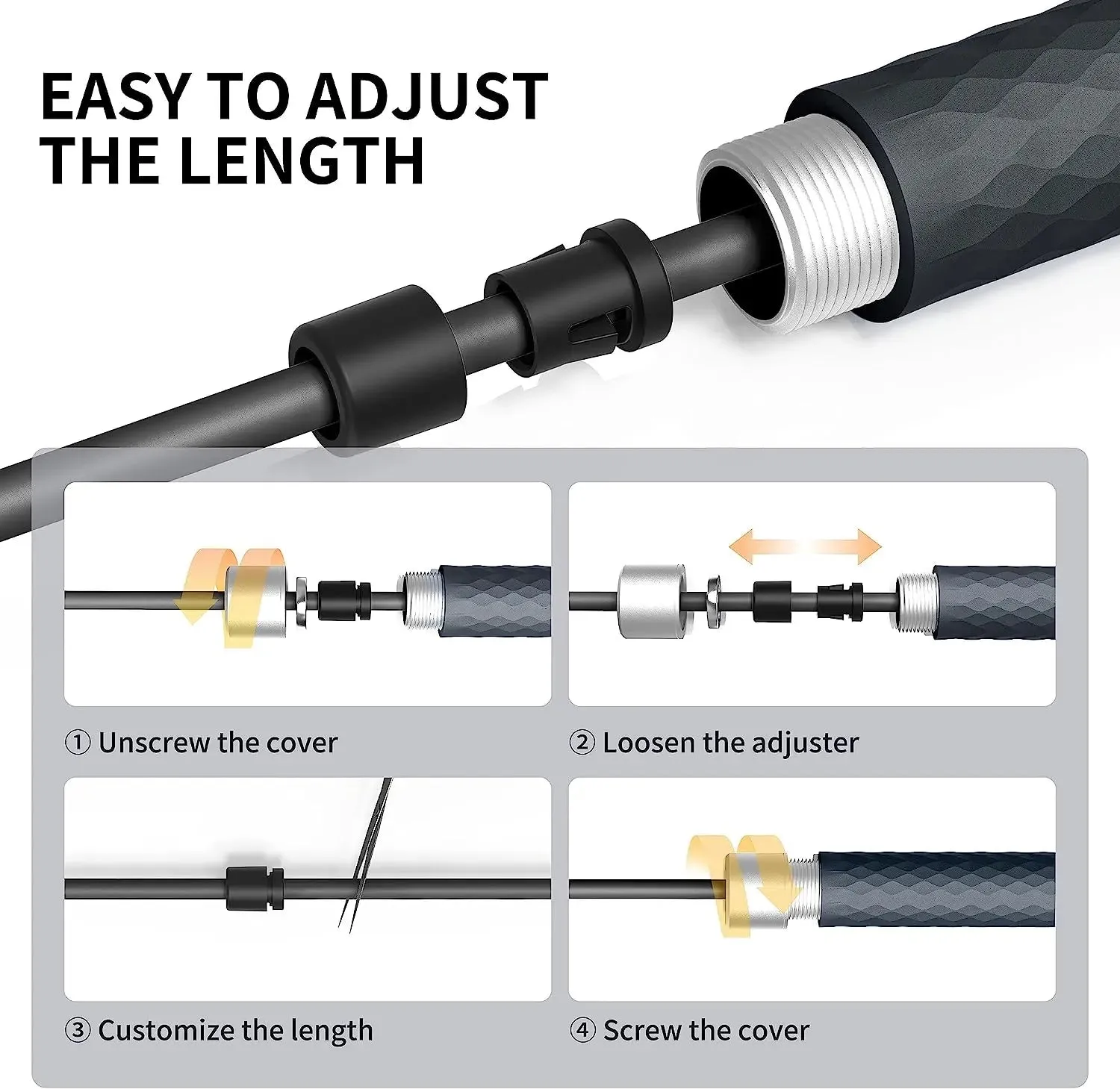 Weighted Jump Rope 1LB 7mm Thickness