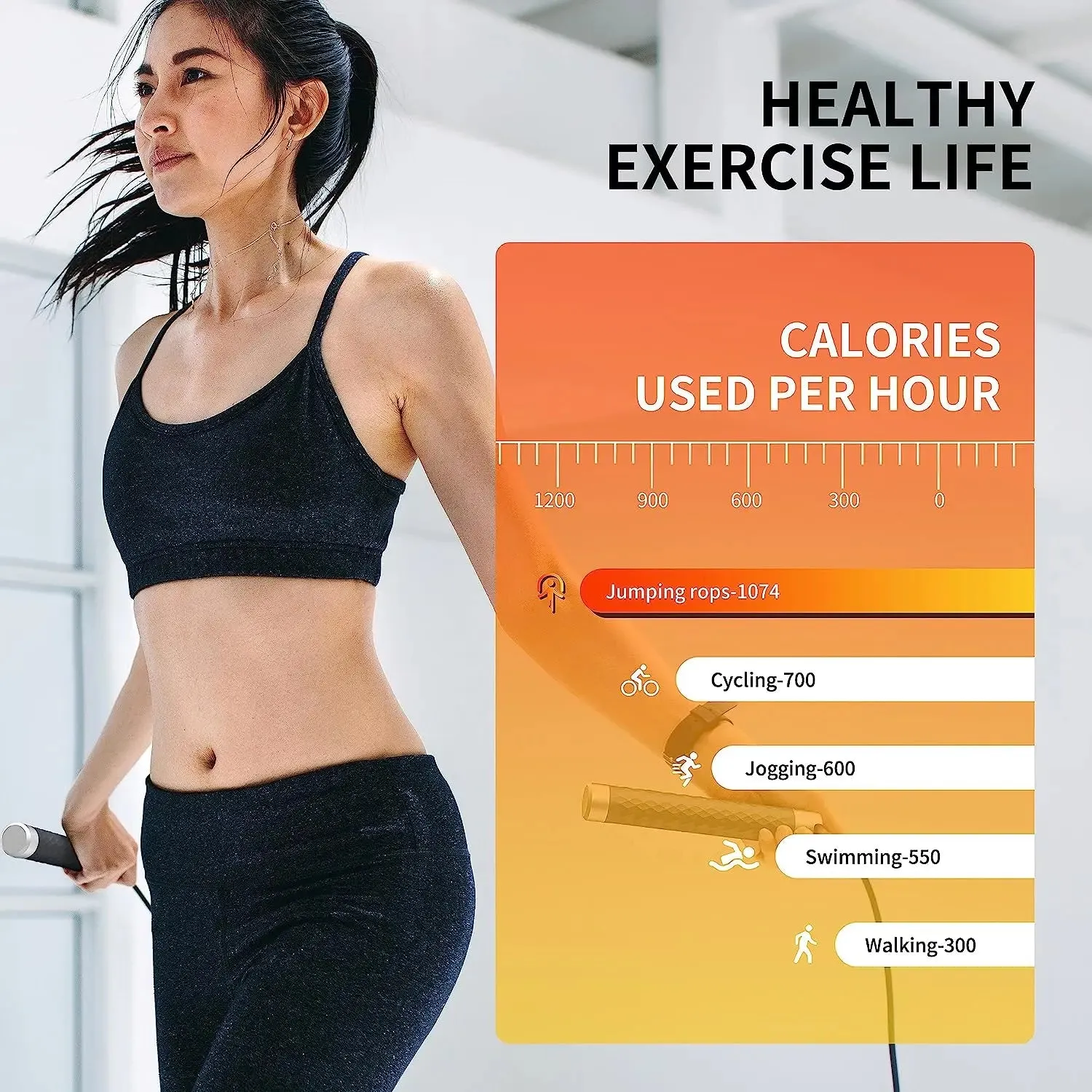 Weighted Jump Rope 1LB 7mm Thickness
