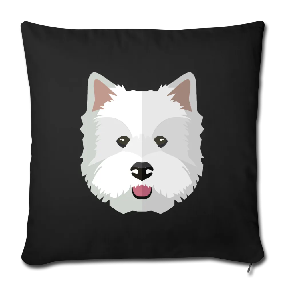 Westie Throw Pillow Cover 18” x 18”
