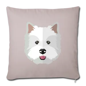 Westie Throw Pillow Cover 18” x 18”