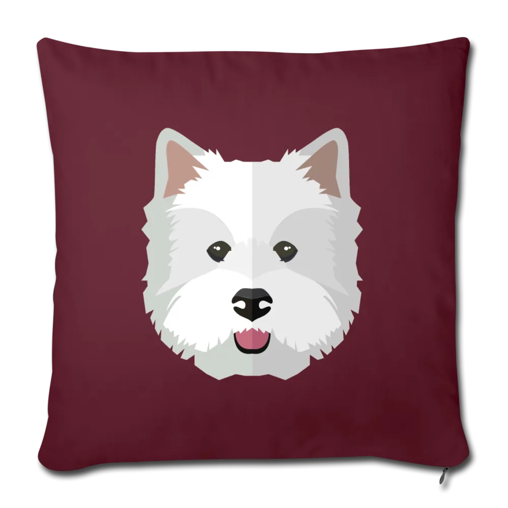 Westie Throw Pillow Cover 18” x 18”