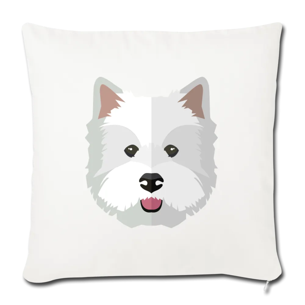 Westie Throw Pillow Cover 18” x 18”