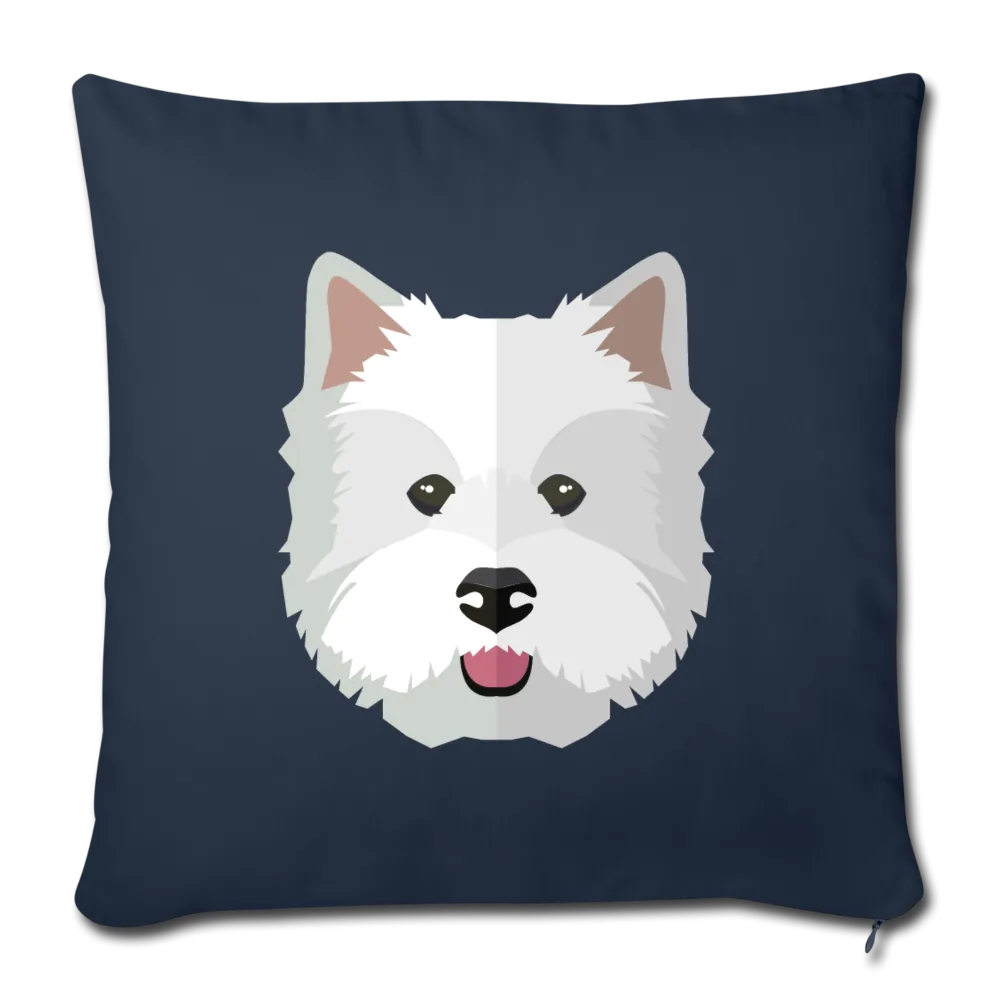 Westie Throw Pillow Cover 18” x 18”