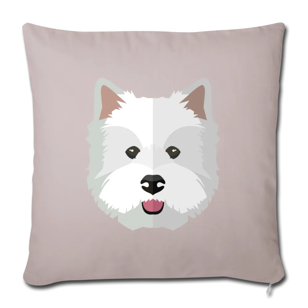 Westie Throw Pillow Cover 18” x 18”