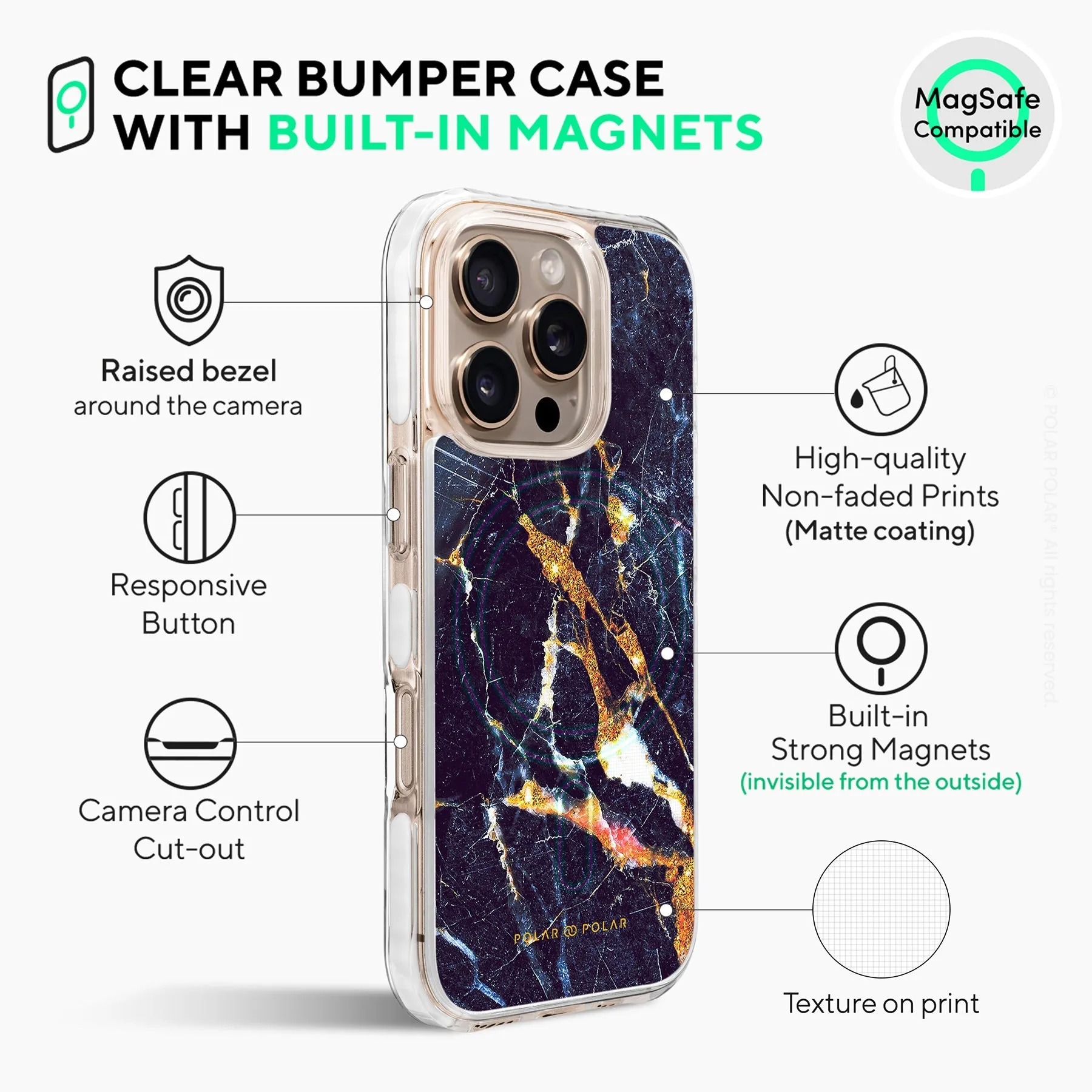 Winter Forest - iPhone 16 Pro Max Clear Bumper MagSafe Case
