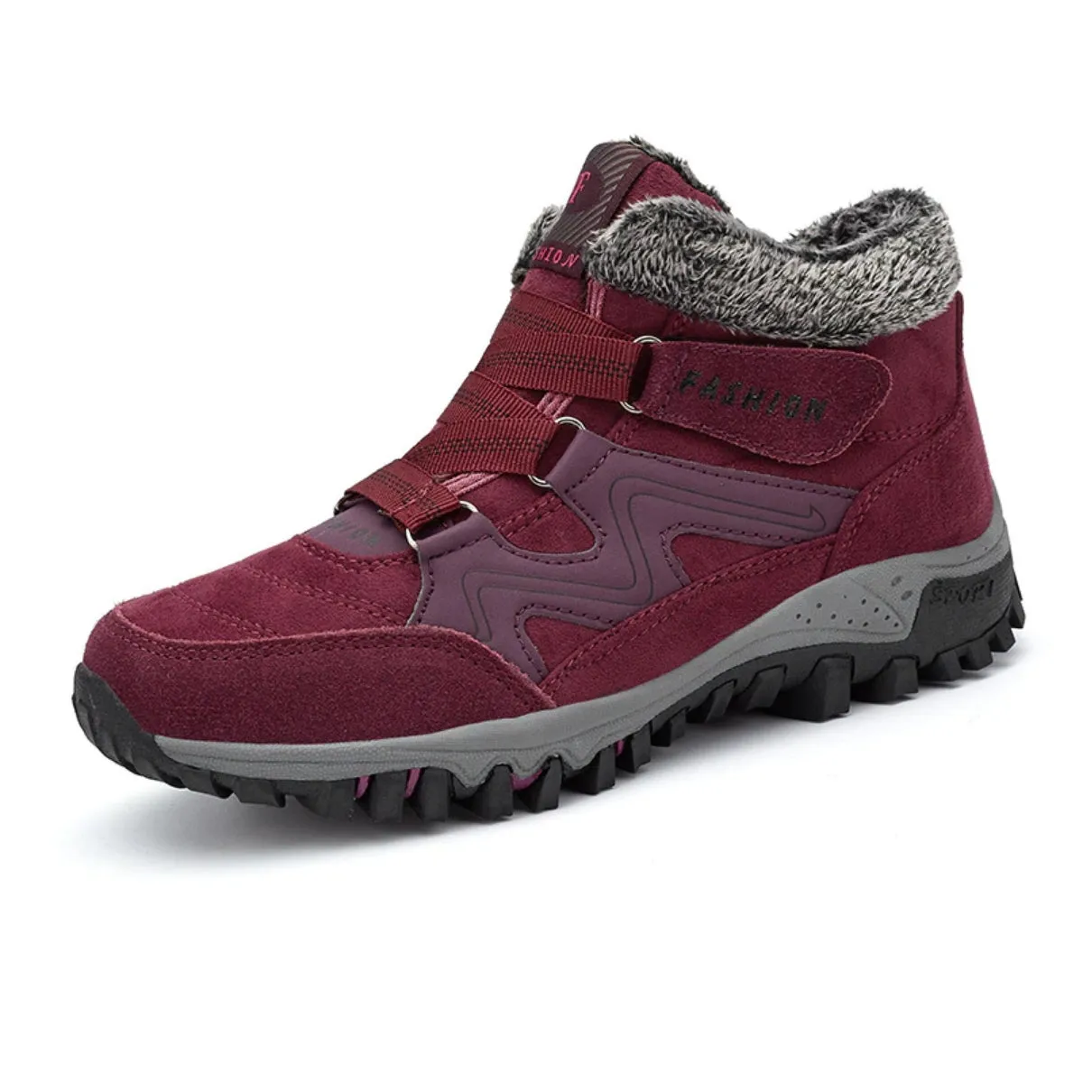 Women's Velcro Winter Snow Ankle Boots