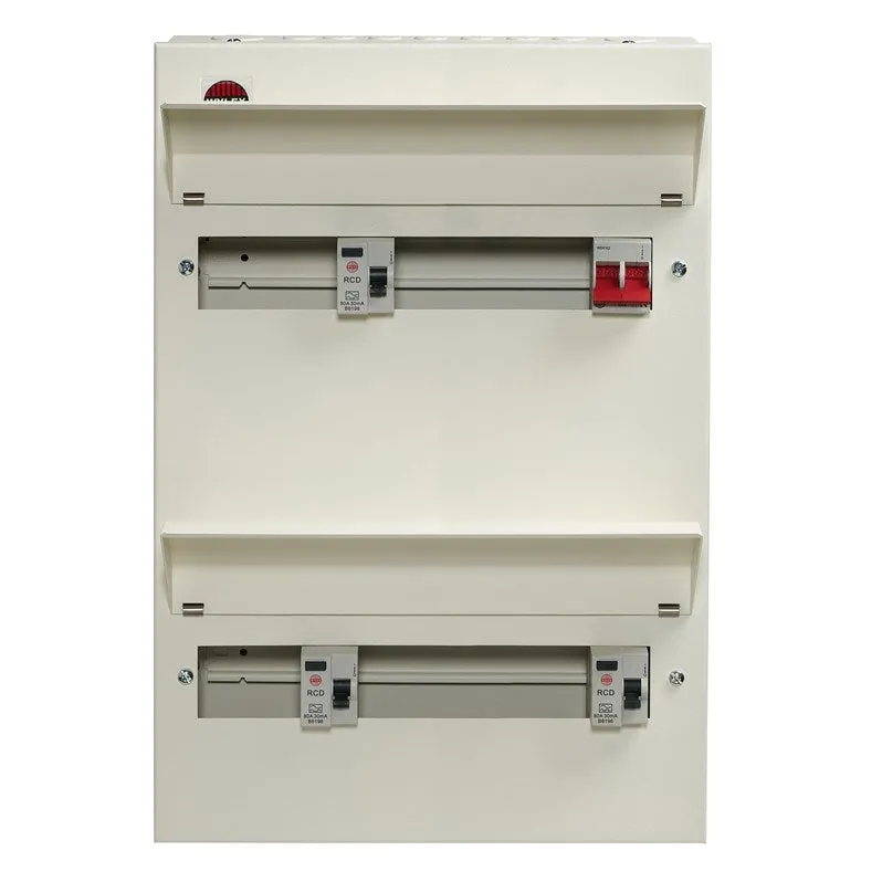 Wylex NMDRS24HIA 24 Way Duplex High Integrity   100A Main Switch, 3x80A 30mA Type A RCD