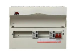 Wylex NMRS10HI100 10 Way High Integrity   100A Main Switch, 2x100A 30mA Type A RCD