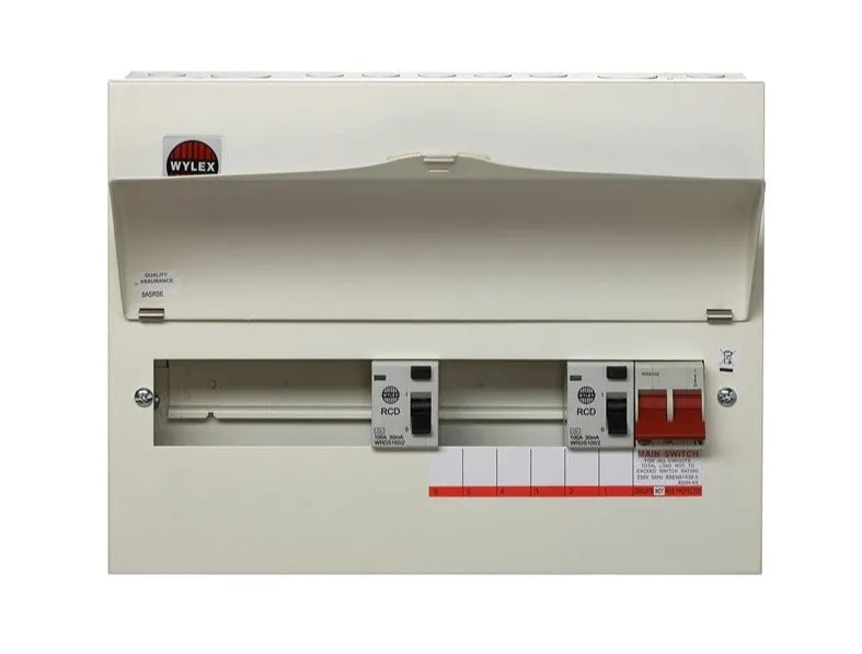 Wylex NMRS10HI100 10 Way High Integrity   100A Main Switch, 2x100A 30mA Type A RCD