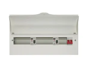 Wylex NMRS66306LA 15 Way (6 6 3) High Integrity   100A Main Switch, 2x80A 30mA Type A RCD