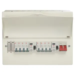 Wylex WNM1769 10 Way High Integrity Consumer Unit   100A Main Switch, 2x80A 30mA Type A RCD & 8 MCBs