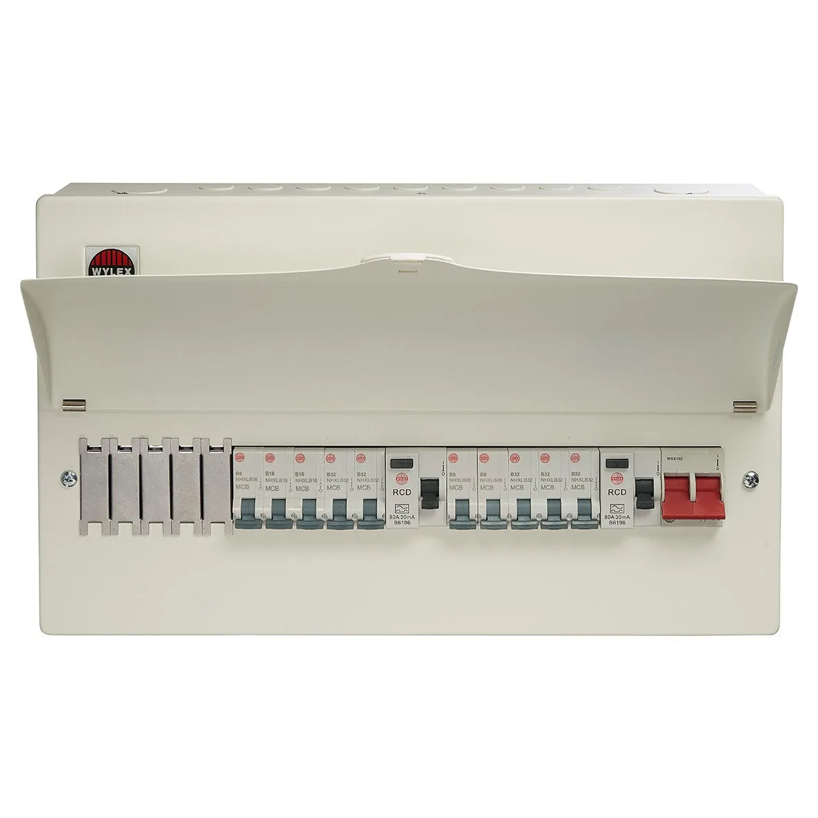 Wylex WNM1770 15 Way High Integrity Consumer Unit   100A Main Switch, 2x80A 30mA Type A RCD & 10 MCBs