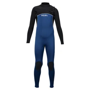 Xcel Youth Comp 3/2mm LS Steamer - Navy/Black