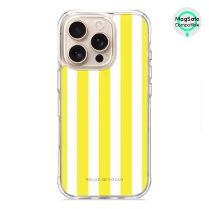 Yellow Stripe - iPhone 16 Pro Clear Bumper MagSafe Case