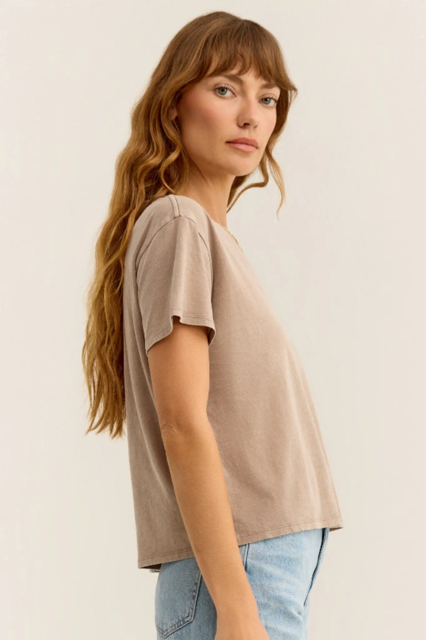 Z Supply: Go To Tee in Iced Coffee