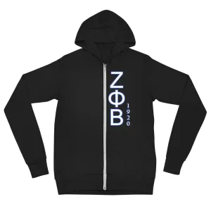 Zeta Phi Beta - Lightweight Women's zip hoodie